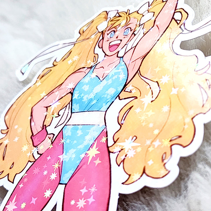 Aerobics R Mika 5" Sparkle Holo Vinyl Sticker