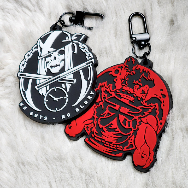 NO GUTS - NO GLORY - 2.5" Soft Rubber Keychain