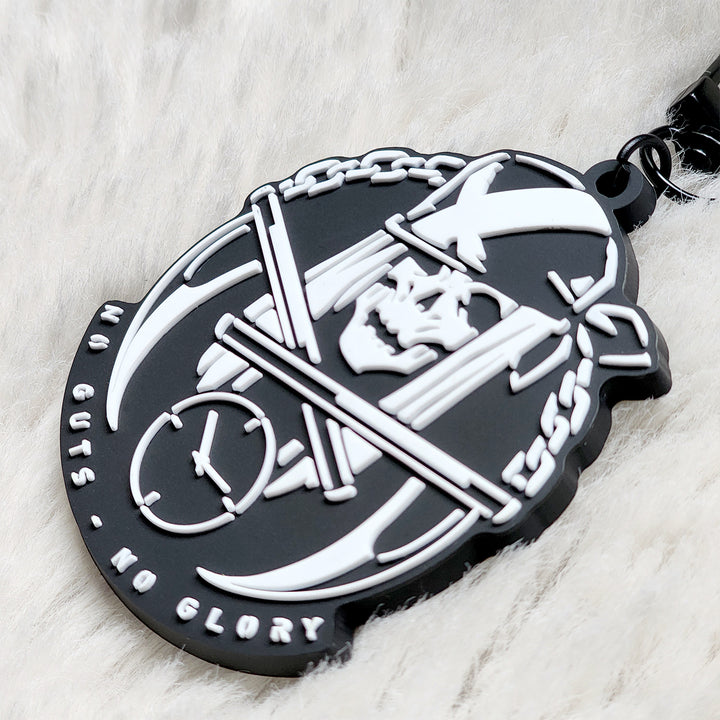 NO GUTS - NO GLORY - 2.5" Soft Rubber Keychain