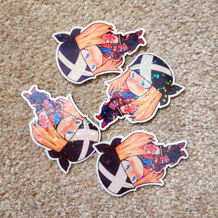 Shy Axl 3" Sparkle Holo Vinyl Sticker