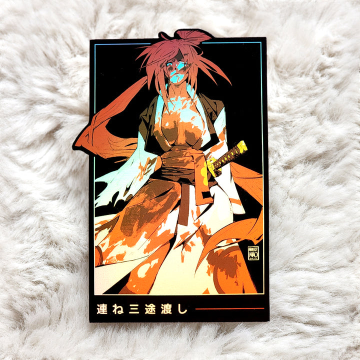 Bloody Baiken 3.85" Vinyl Sticker - Matte, Holo