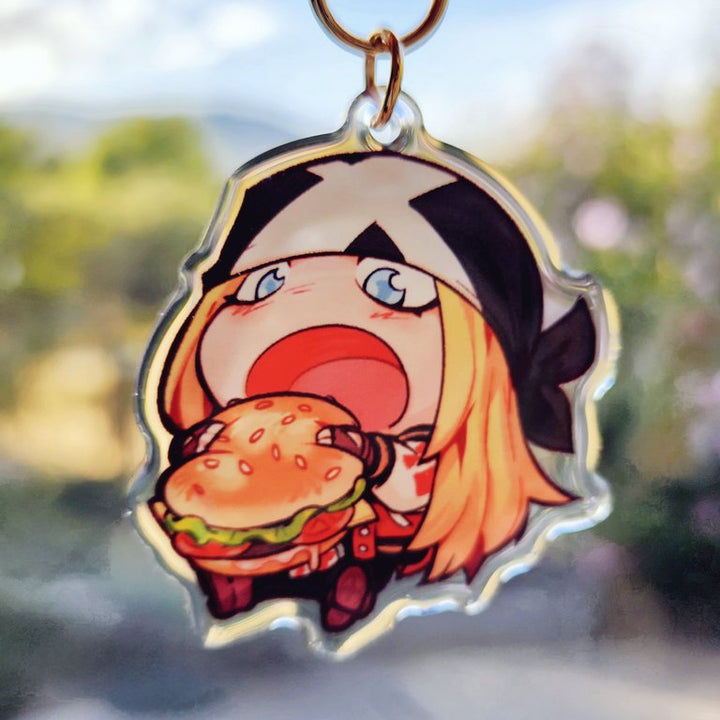 Burger Axl 2" Acrylic Charm