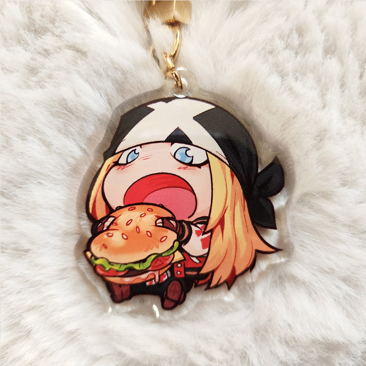 Burger Axl 2" Acrylic Charm