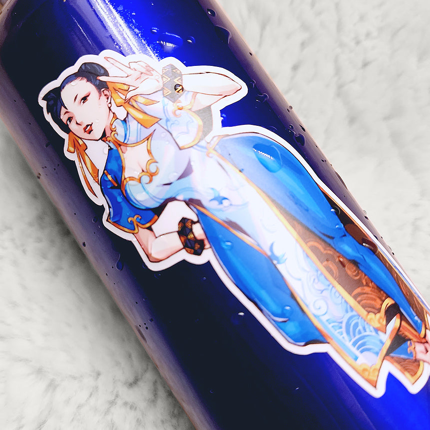 Chun-Li 5" Vinyl Sticker - Matte, Sparkle Holo