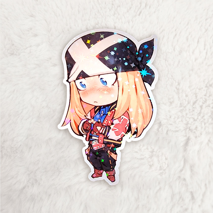 Shy Axl 3" Sparkle Holo Vinyl Sticker